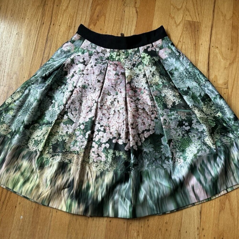 Ted Baker London Juliane Blossom Jacquard Skirt Green Size 0